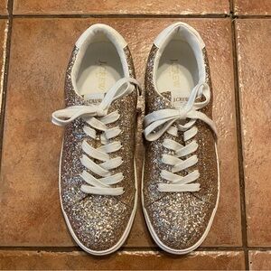 BNWOT! J Crew Sneakers Gold Glitter Size 9